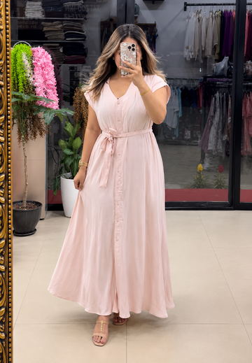 Maxi Royal Ivory Chanderi Gown